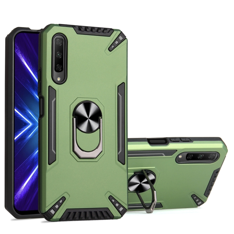 

For Honor 9X / 9X Pro PC + TPU Protective Case with 360 Degrees Rotatable Ring Holder(Dark Green)