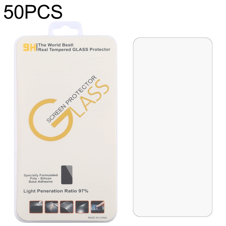 

For Cubot Max 3 50 PCS 0.26mm 9H 2.5D Tempered Glass Film