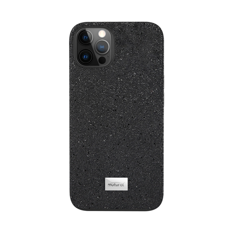 

Mutural Xingmang Series PC + TPU + Electroplating Diamond Cloth Protective Case For iPhone 13 mini(Black)
