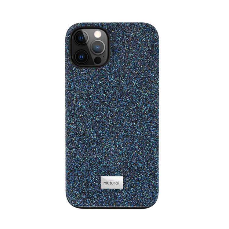 

Mutural Xingmang Series PC + TPU + Electroplating Diamond Cloth Protective Case For iPhone 13 mini(Blue)