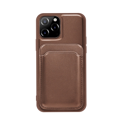 

Mutural Yalan Series PU Full Coverage Protective Case with Magnetic Detachable Card Slot For iPhone 13 mini(Brown)
