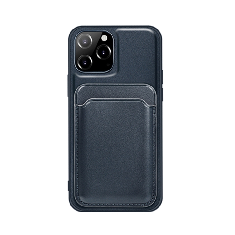 

Mutural Yalan Series PU Full Coverage Protective Case with Magnetic Detachable Card Slot For iPhone 13(Blue)