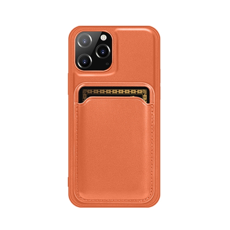 

Mutural Yalan Series PU Full Coverage Protective Case with Magnetic Detachable Card Slot For iPhone 13 Pro(Orange)