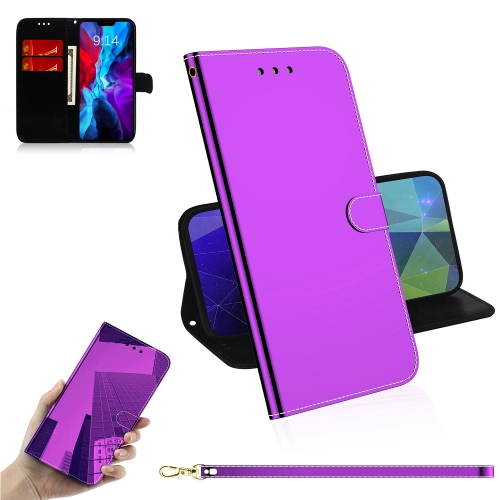 

Imitated Mirror Surface Horizontal Flip Leather Case with Holder & Card Slots & Wallet & Lanyard For iPhone 13 mini(Purple)