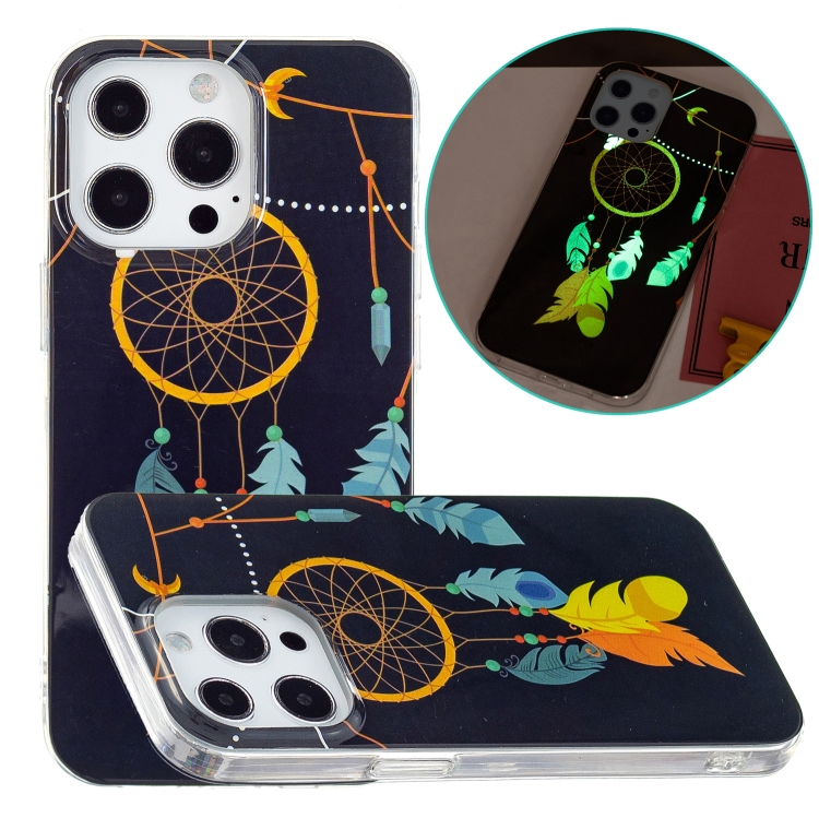 

Luminous TPU Soft Protective Case For iPhone 13 Pro(Black Wind Chimes)