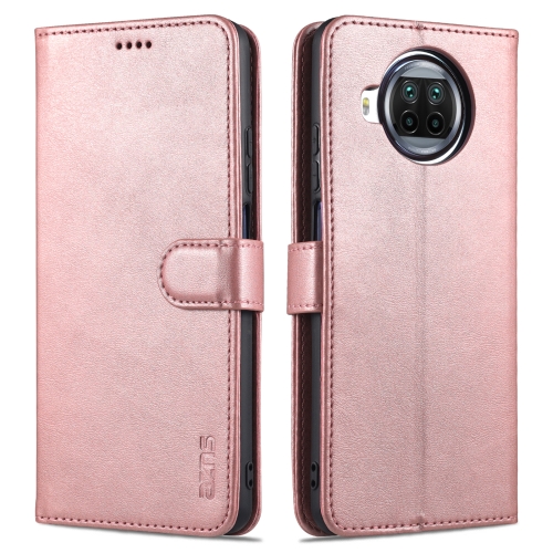 

For Xiaomi Mi 10T Lite 5G AZNS Skin Feel Calf Texture Horizontal Flip Leather Case with Card Slots & Holder & Wallet(Rose Gold)