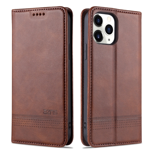 

AZNS Magnetic Calf Texture Horizontal Flip Leather Case with Card Slots & Holder & Wallet For iPhone 13 mini(Dark Brown)