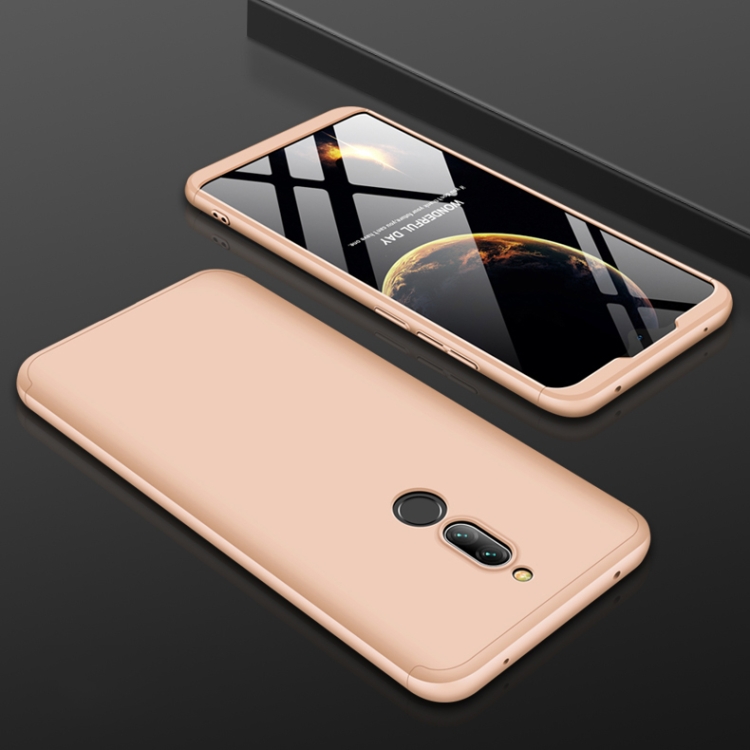 

For Xiaomi Redmi 8 GKK Three Stage Splicing Full Coverage PC Protective Case(Gold)