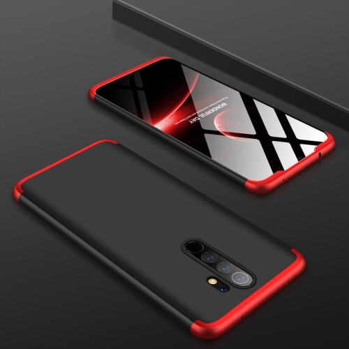 

For Xiaomi Redmi Note 8 Pro GKK Three Stage Splicing Full Coverage PC Protective Case(Black Red)