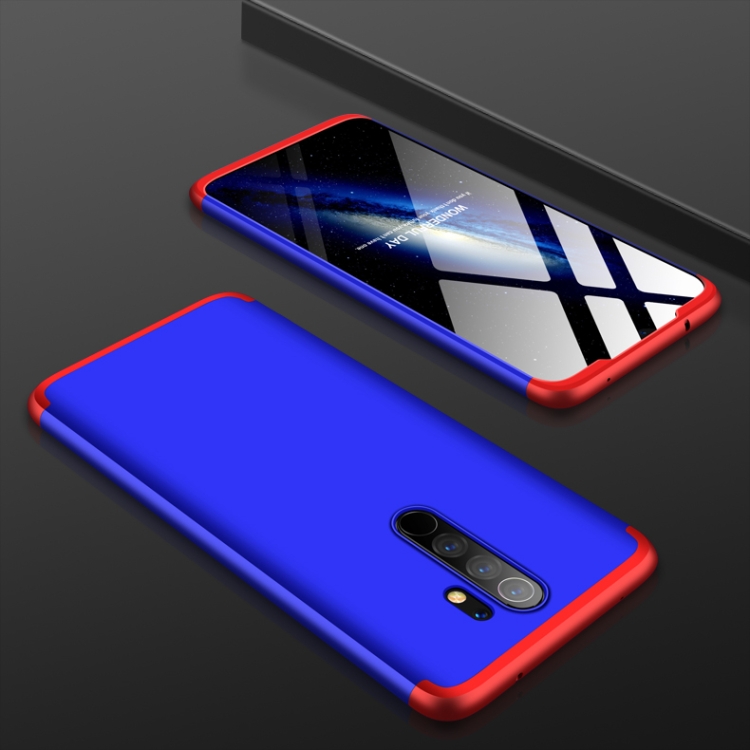 

For Xiaomi Redmi Note 8 Pro GKK Three Stage Splicing Full Coverage PC Protective Case(Blue Red)
