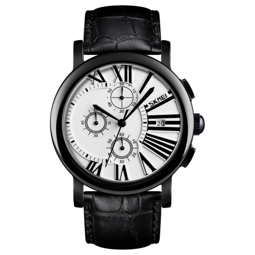 

SKMEI 9196 Men Calendar Timing Roman Numeral Dial Quartz Watch(Black)