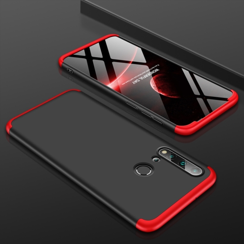 

For Huawei Nova 5i / P20 lite (2019) GKK Three Stage Splicing Full Coverage PC Protective Case(Black Red)
