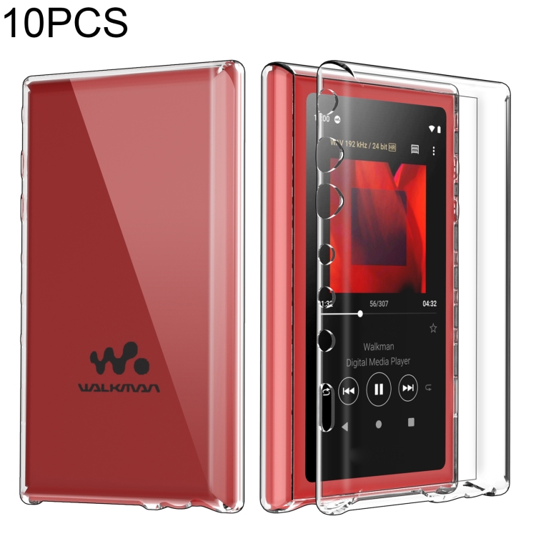 

For Sony NW-A100 10 PCS Music Player Transparent TPU Soft Shockproof Case