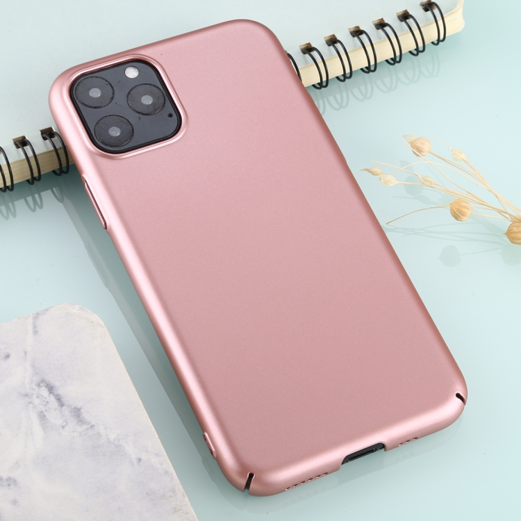 

For iPhone 11 Pro Solid Color Plastic Protective Case(Rose Gold)