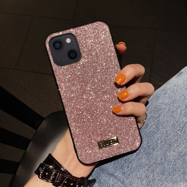 

SULADA Shockproof TPU + Handmade Leather Case For iPhone 13 mini(Purple)