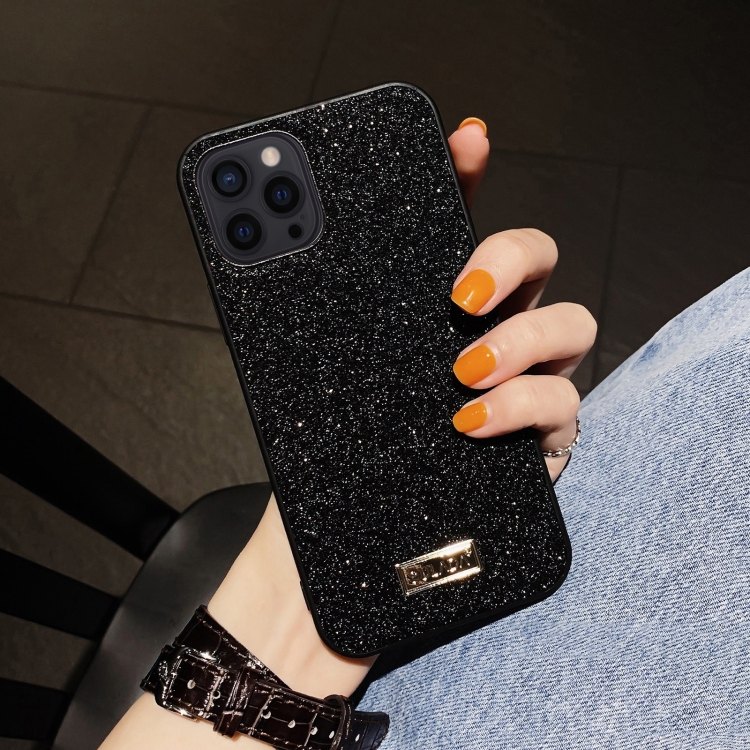 

SULADA Shockproof TPU + Handmade Leather Case For iPhone 13 Pro Max(Black)