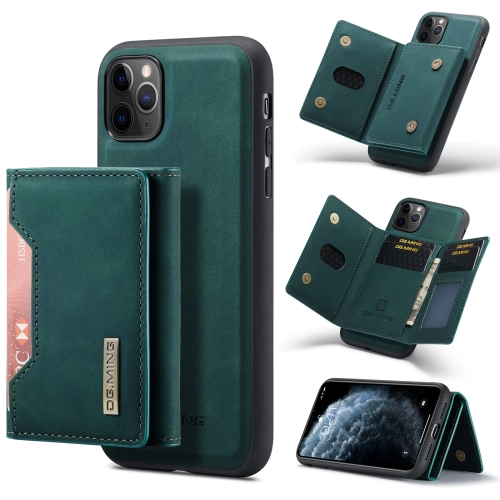 

DG.MING M2 Series 3-Fold Multi Card Bag + Magnetic Back Cover Shockproof Case with Wallet & Holder Function For iPhone 11 Pro Max(Green)