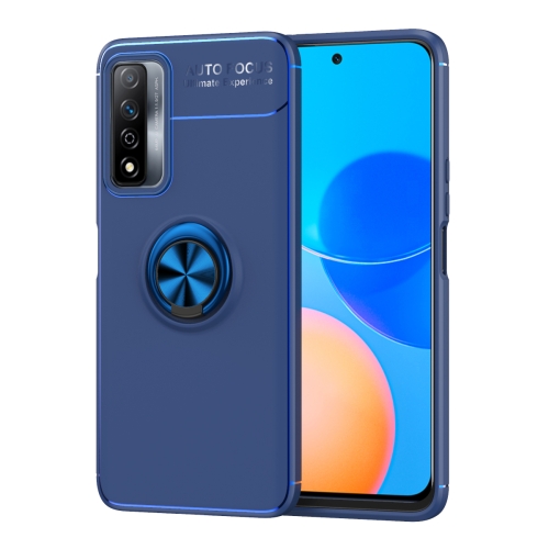 

For Honor Play 5T Pro Metal Ring Holder 360 Degree Rotating TPU Case(Blue)