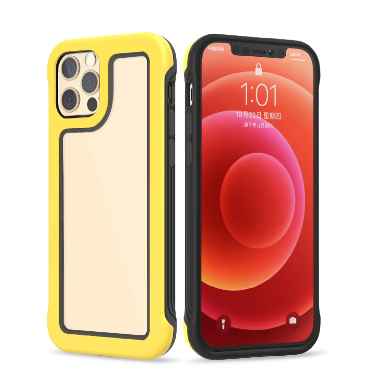 

Crystal PC + TPU Shockproof Case For iPhone 11(Yellow + Black)