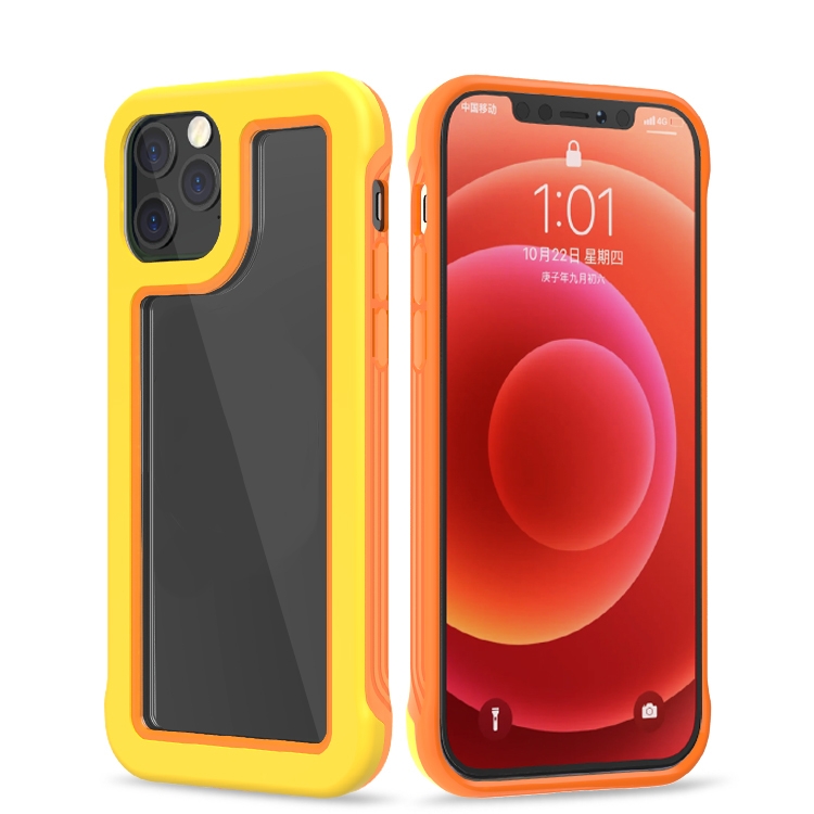 

Crystal PC + TPU Shockproof Case For iPhone 11 Pro(Yellow + Orange)