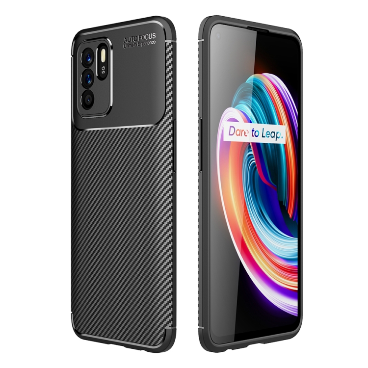 

Carbon Fiber Texture Shockproof TPU Case For OPPO Reno6 Z(Black)