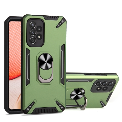 

For Samsung Galaxy A72 5G / 4G PC + TPU Protective Case with 360 Degrees Rotatable Ring Holder(Dark Green)