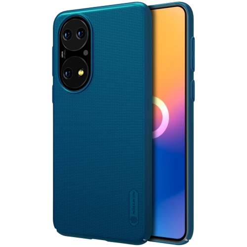 

For Huawei P50 NILLKIN Frosted Concave-convex Texture PC Protective Case(Peacock Blue)