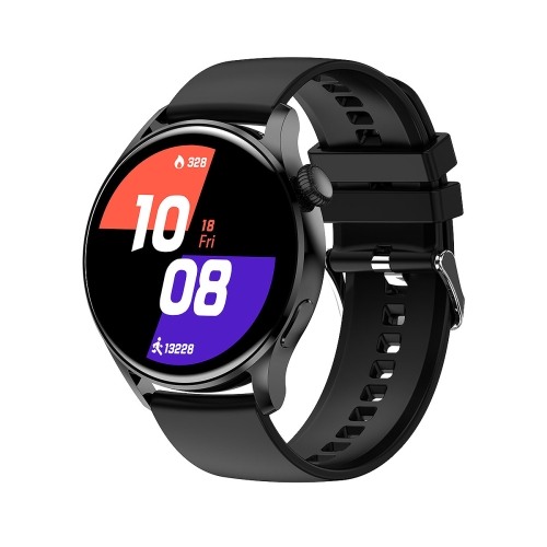 

HK3 1.28 inch IPS Touch Screen Bluetooth 4.0 IP68 Waterproof Smart Watch, Support Sleep Monitor / Bluetooth Call / Heart Rate Monitor / Blood Pressure Monitoring, Style: Silicone Strap(Black)