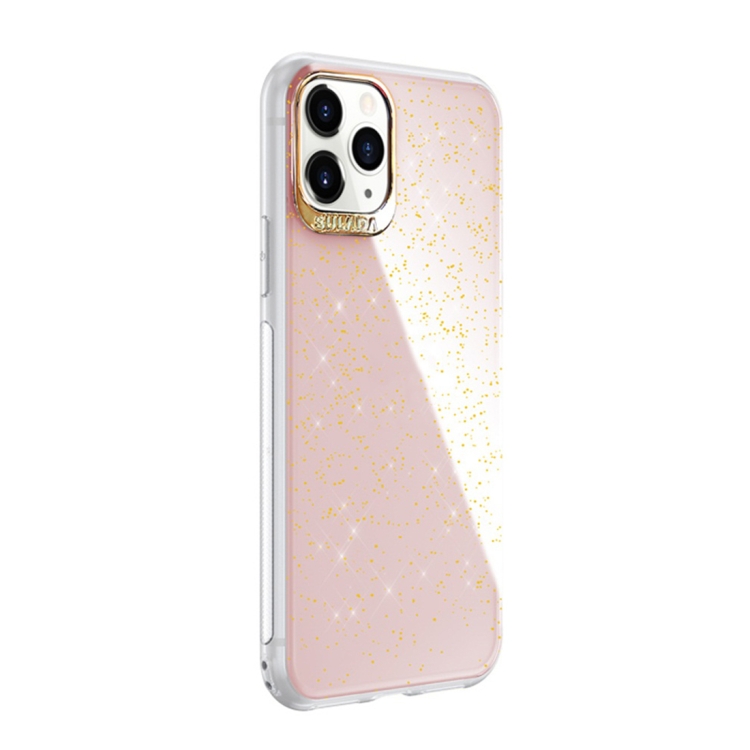

For iPhone 11 SULADA Gold Foil TPU Plating Protective Case(Pink)