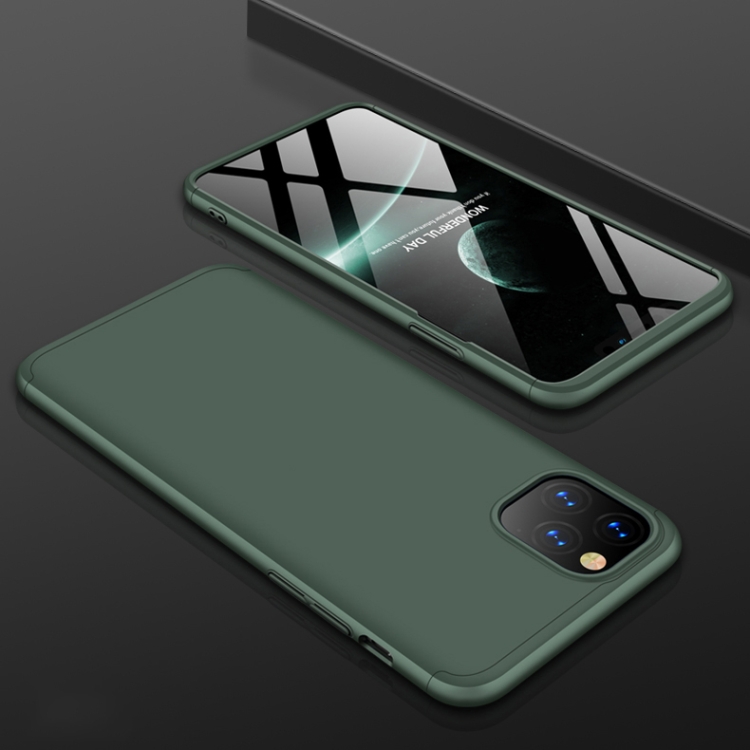 

For iPhone 11 GKK Three Stage Splicing Full Coverage PC Protective Case(Green)