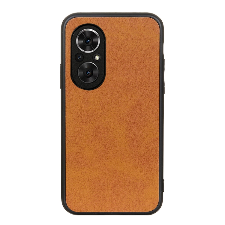 

For Honor 50 SE Accurate Hole Two-color Calf Texture Shockproof Case(Brown)