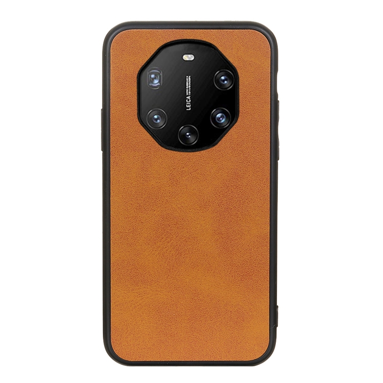 

For Huawei Mate 40 RS Accurate Hole Two-color Calf Texture Shockproof Case(Brown)