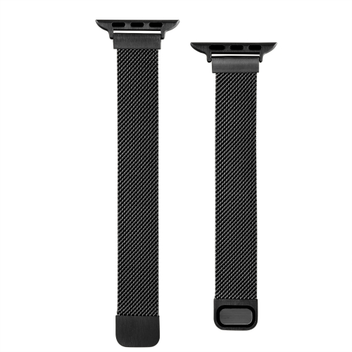 

Small Waist Dual Section Milan Replacement Watchband For Apple Watch Series 6 & SE & 5 & 4 44mm / 3 & 2 & 1 42mm(Black)