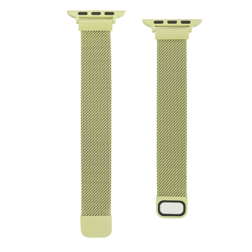 

Small Waist Dual Section Milan Replacement Watchband For Apple Watch Series 6 & SE & 5 & 4 44mm / 3 & 2 & 1 42mm(Yellow)