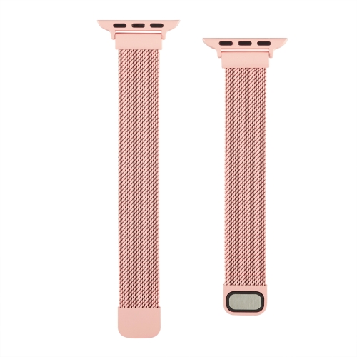 

Small Waist Dual Section Milan Replacement Watchband For Apple Watch Series 6 & SE & 5 & 4 44mm / 3 & 2 & 1 42mm(Pink)