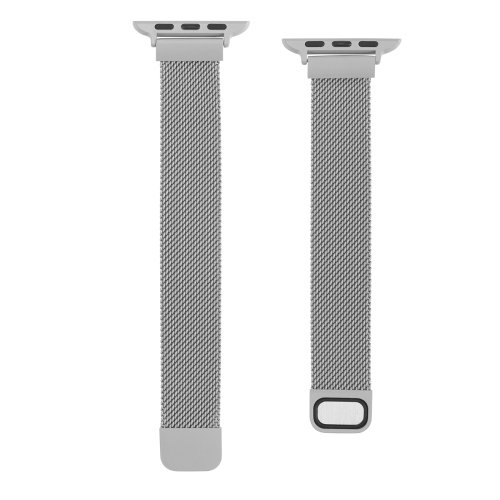 

Small Waist Dual Section Milan Replacement Watchband For Apple Watch Series 6 & SE & 5 & 4 40mm / 3 & 2 & 1 38mm(Silver)