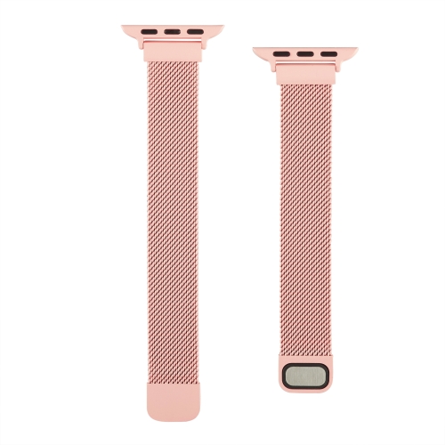 

Small Waist Dual Section Milan Replacement Watchband For Apple Watch Series 6 & SE & 5 & 4 40mm / 3 & 2 & 1 38mm(Pink)