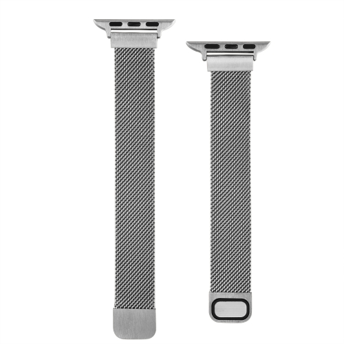 

Small Waist Dual Section Milan Replacement Watchband For Apple Watch Series 6 & SE & 5 & 4 40mm / 3 & 2 & 1 38mm(Light Grey)