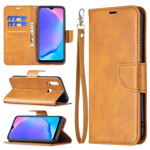 

For vivo Y11 / Y15 / Y12 / Y17 Retro Lambskin Texture Pure Color Horizontal Flip PU Leather Case with Holder & Card Slots & Wallet & Lanyard(Yellow)