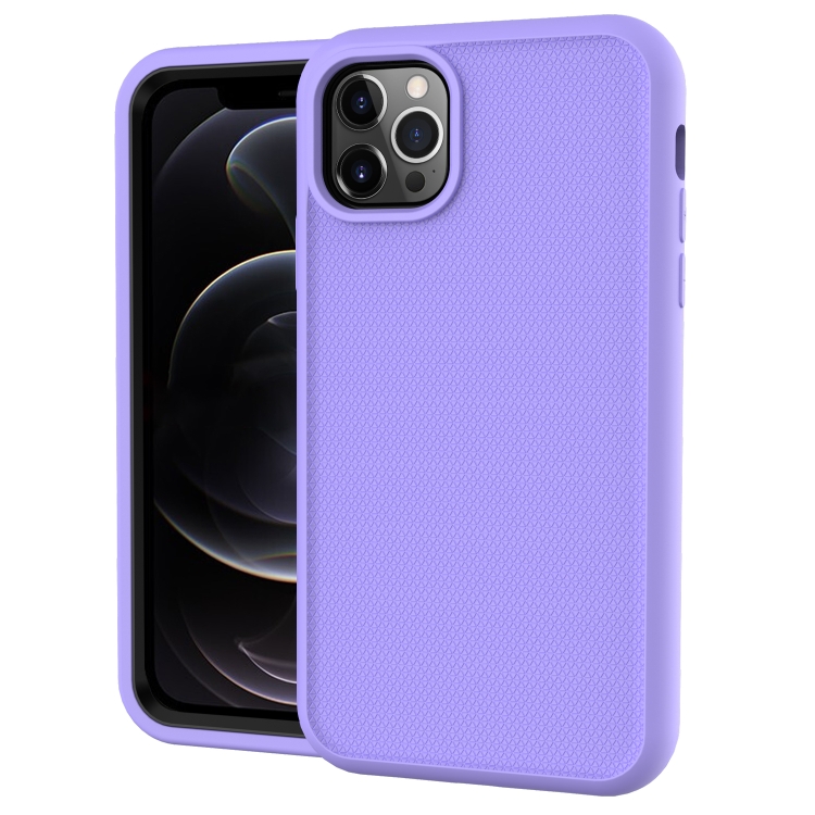 

Solid Color PC + Silicone Shockproof Skid-proof Dust-proof Case For iPhone 13 Pro Max(Purple)