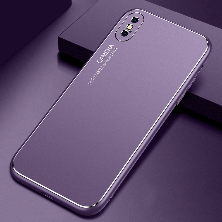 

Cool Frosted Metal TPU Shockproof Case For iPhone XS Max(Purple)