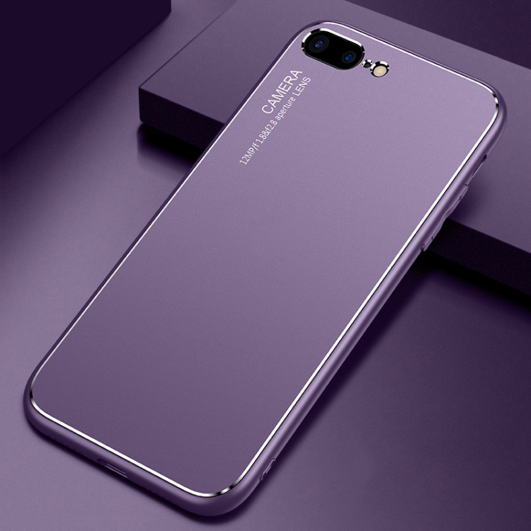 

Cool Frosted Metal TPU Shockproof Case For iPhone 8 Plus / 7 Plus(Purple)