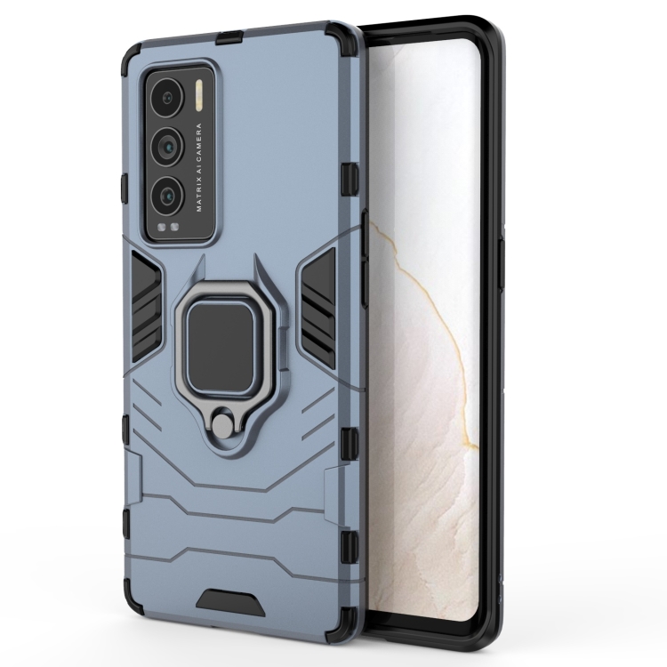 

For OPPO Realme GT Explorer Master Shockproof PC + TPU Protective Case with Magnetic Ring Holder(Navy Blue)
