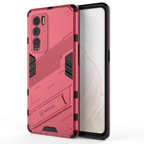 

For OPPO Realme GT Explorer Master Punk Armor 2 in 1 PC + TPU Shockproof Case with Invisible Holder(Light Red)