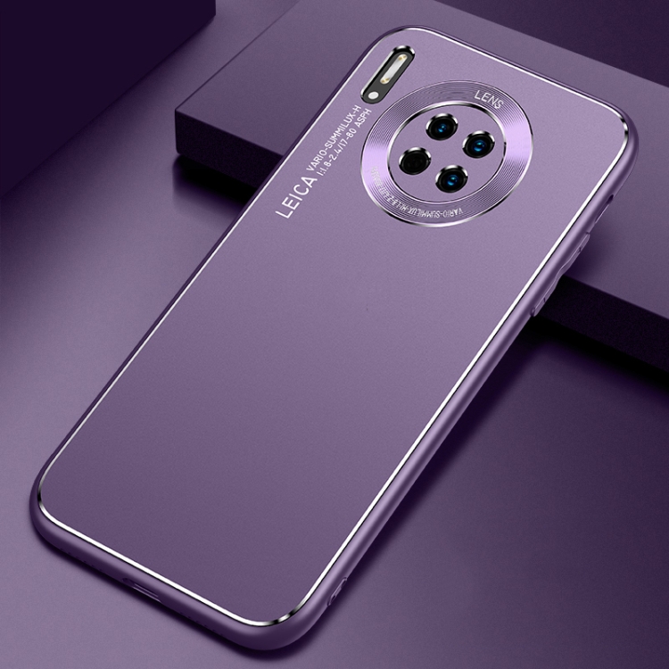 

For Huawei Mate 30 Pro Cool Frosted Metal TPU Shockproof Case(Purple)