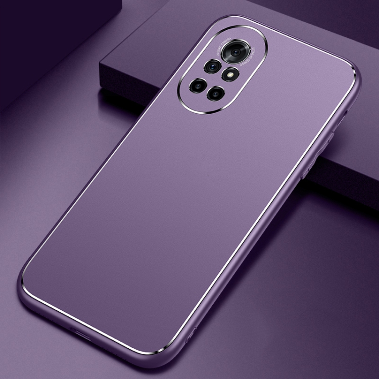 

For Huawei nova 8 Cool Frosted Metal TPU Shockproof Case(Purple)