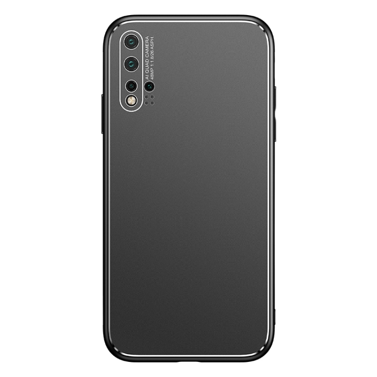 

For Huawei nova 5 Pro Cool Frosted Metal TPU Shockproof Case(Black)