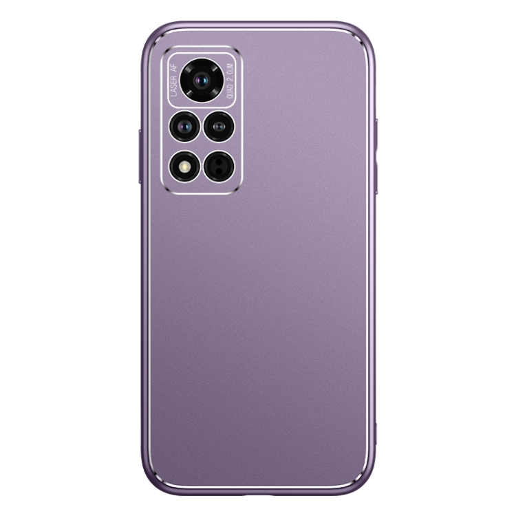 

For Honor V40 5G Cool Frosted Metal TPU Shockproof Case(Purple)