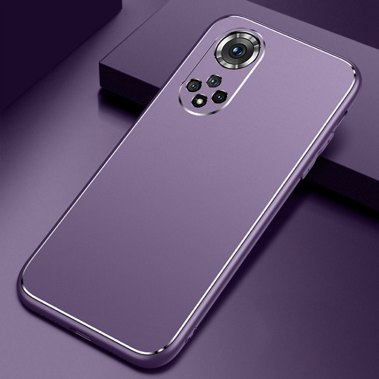 

For Honor 50 Pro Cool Frosted Metal TPU Shockproof Case(Purple)