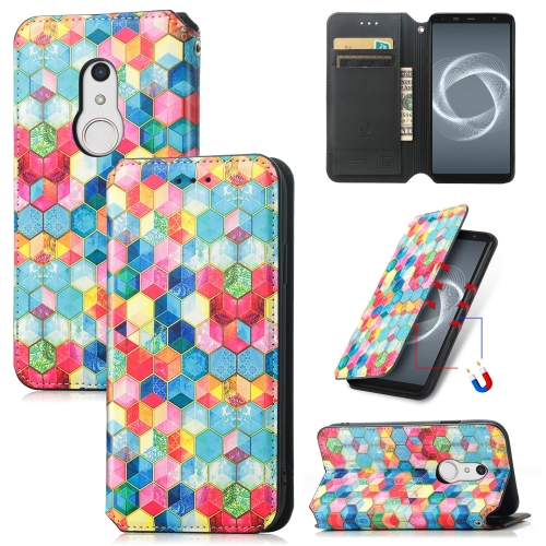 

For Fujitsu Arrows BZ02/Be4 Plus/F-41B Colorful Magnetic Horizontal Flip PU Leather Case with Holder & Card Slot & Wallet(Magic Space)